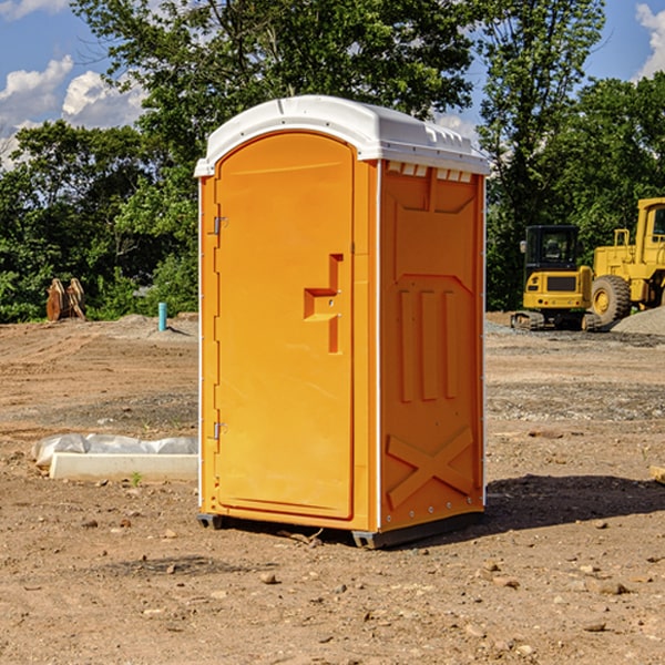 how often are the porta potties cleaned and serviced during a rental period in Grover